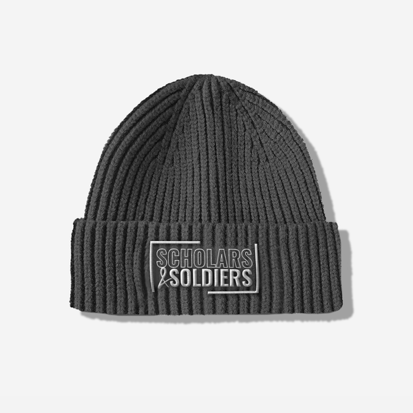 S&S BEANIE / WHITE ON GREY