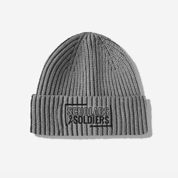 S&S BEANIE / BLACK ON GREY