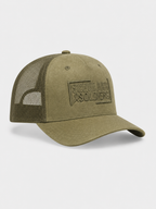 SUEDE TRUCKER CAP / OLIVE GREEN / COVERT
