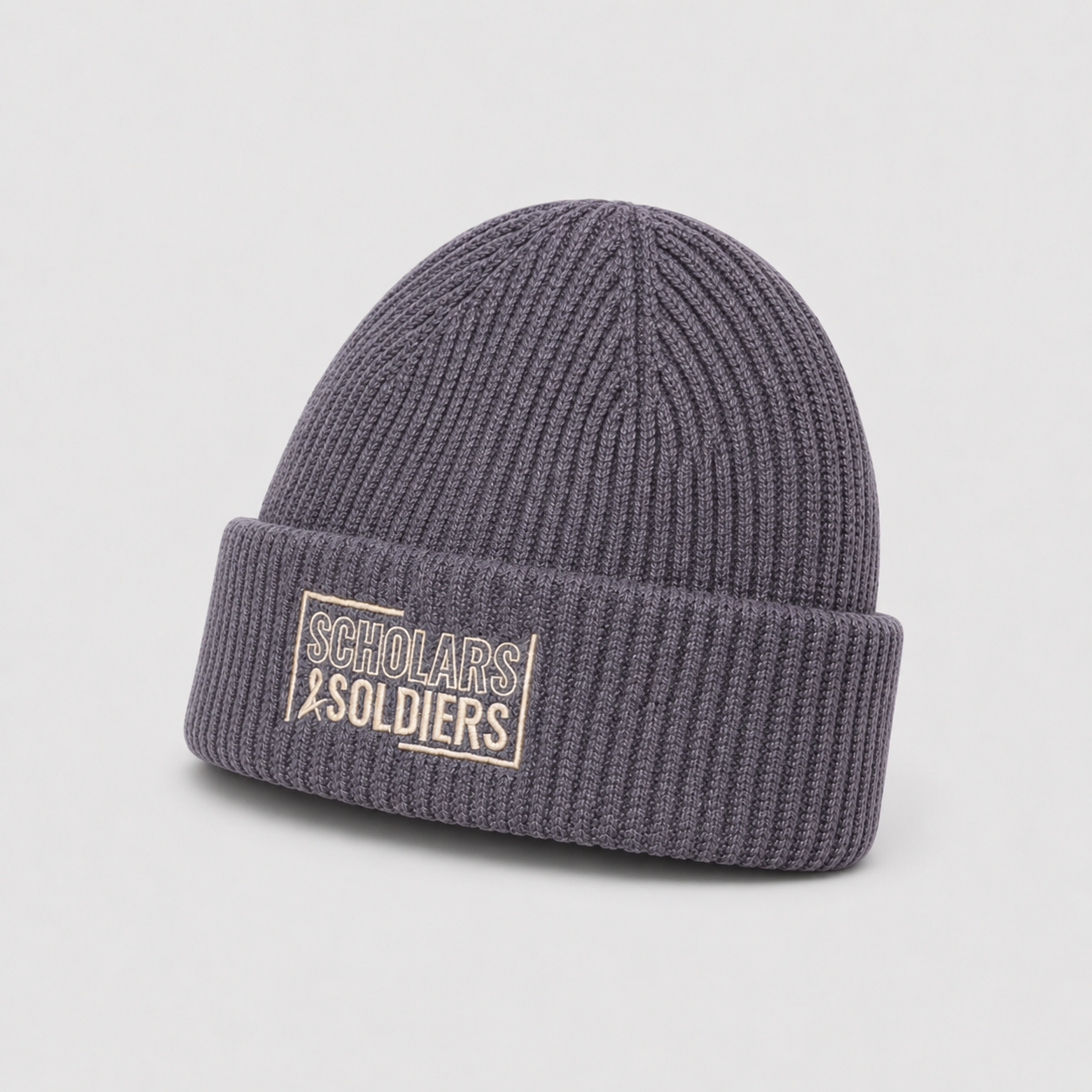 RIBBED BEANIE / URBAN SLATE