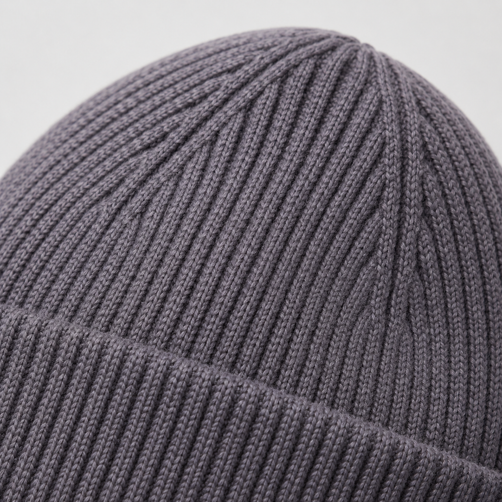 RIBBED BEANIE / URBAN SLATE