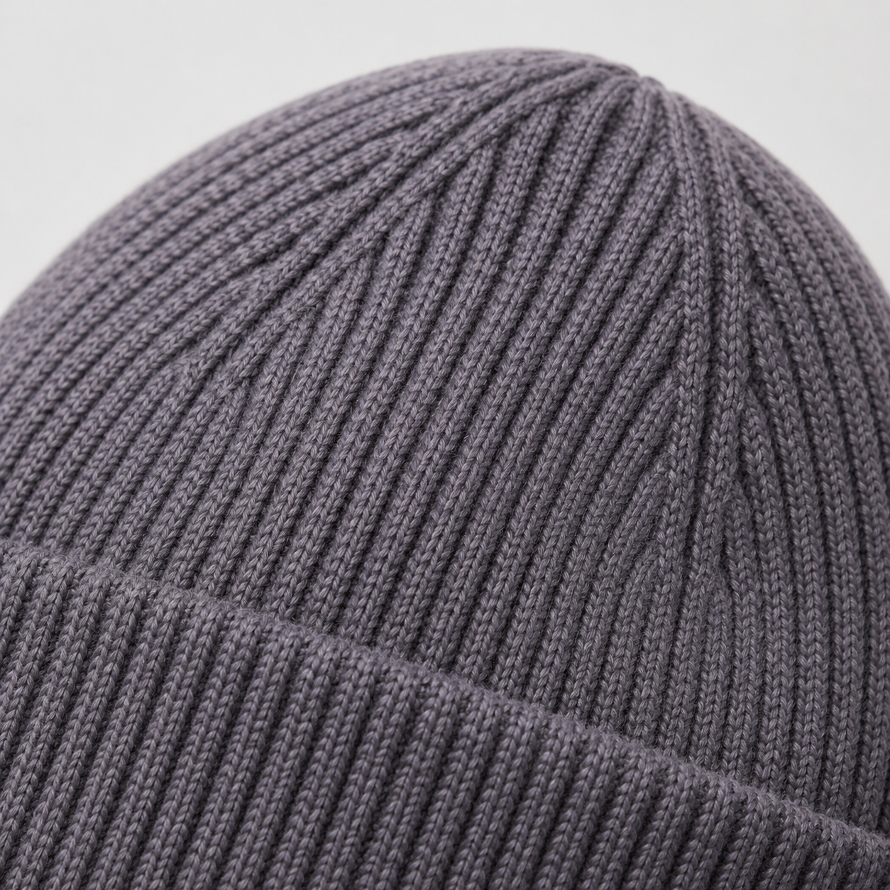 RIBBED BEANIE / URBAN SLATE