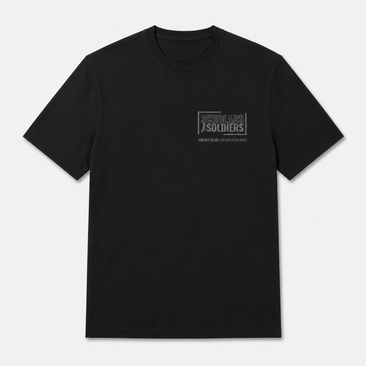SIGNATURE TEE / TRUST GOD / GREY