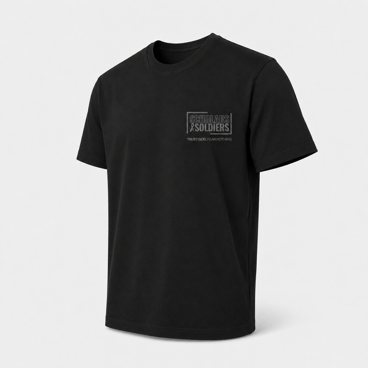 SIGNATURE TEE / TRUST GOD / GREY