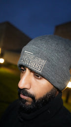 WINTER BEANIE / STONE GREY / COLD STEEL