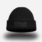 RIBBED BEANIE / MIDNIGHT BLACK / SHADOW