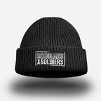 RIBBED BEANIE / MIDNIGHT BLACK / FULL MOON